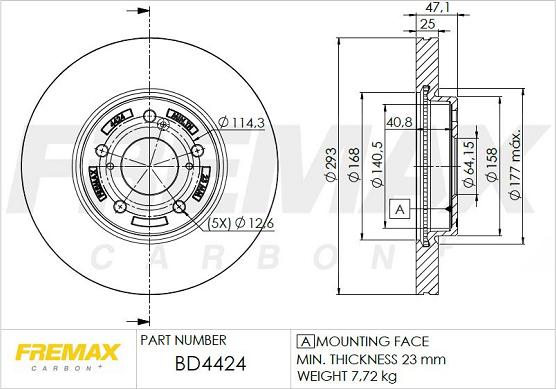 FREMAX BD-4424 - Гальмівний диск avtolavka.club