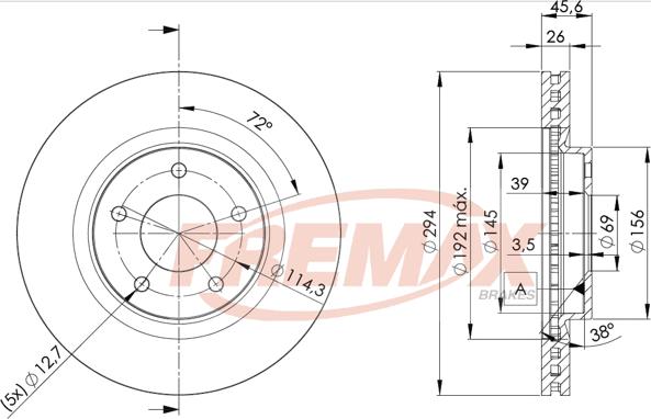 FREMAX BD-4644 - Гальмівний диск avtolavka.club