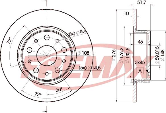 FREMAX BD-4646 - Гальмівний диск avtolavka.club