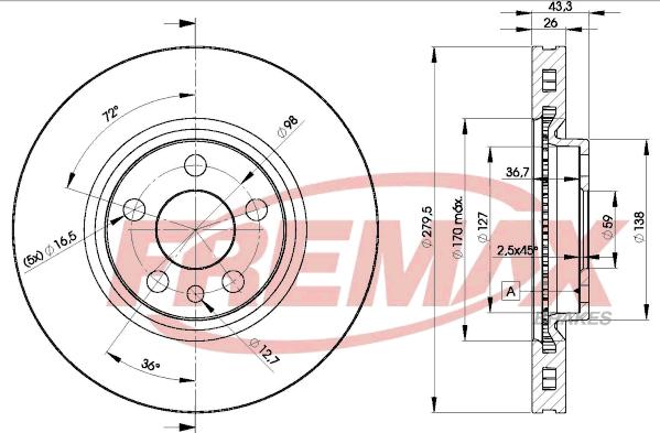 FREMAX BD-4620 - Гальмівний диск avtolavka.club