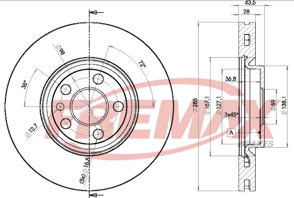 FREMAX BD-4678 - Гальмівний диск avtolavka.club