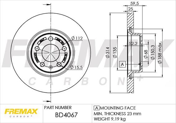 FREMAX BD-4067 - Гальмівний диск avtolavka.club