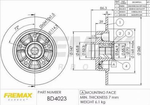 FREMAX BD-4023 - Гальмівний диск avtolavka.club