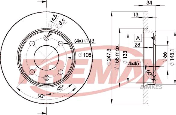 FREMAX BD-4298 - Гальмівний диск avtolavka.club