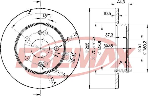 FREMAX BD-4297 - Гальмівний диск avtolavka.club