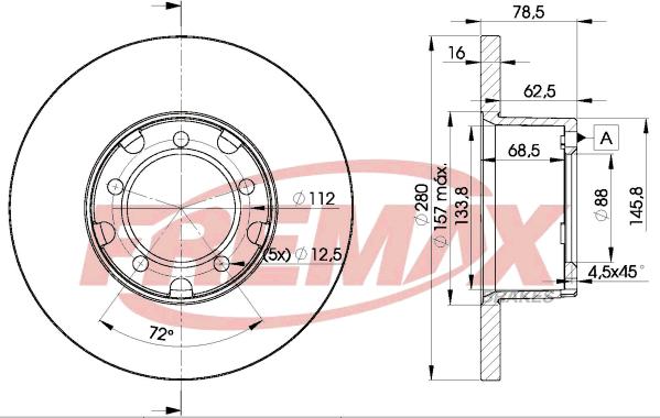 FREMAX BD-4280 - Гальмівний диск avtolavka.club