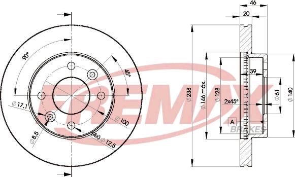 FREMAX BD-4287 - Гальмівний диск avtolavka.club