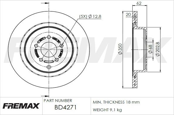 FREMAX BD-4271 - Гальмівний диск avtolavka.club