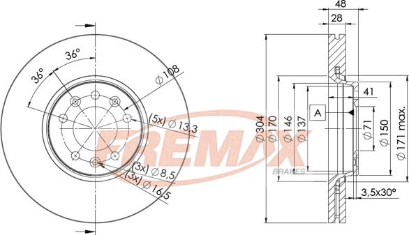 FREMAX BD-4755 - Гальмівний диск avtolavka.club