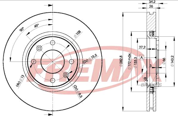 FREMAX BD-4752 - Гальмівний диск avtolavka.club