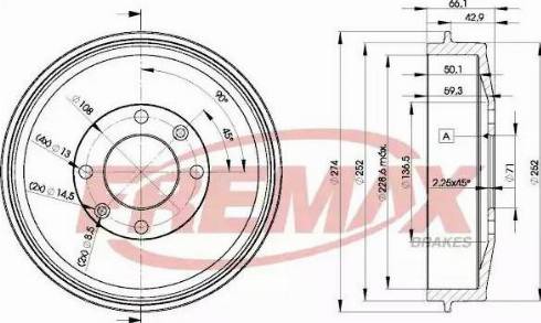 FREMAX BD-4724 - Гальмівний барабан avtolavka.club