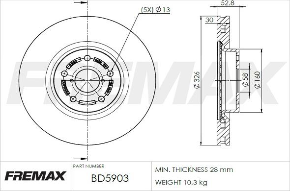 FREMAX BD-5903 - Гальмівний диск avtolavka.club