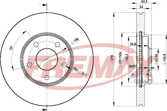 FREMAX BD-5980 - Гальмівний диск avtolavka.club