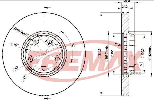 FREMAX BD-5612 - Гальмівний диск avtolavka.club