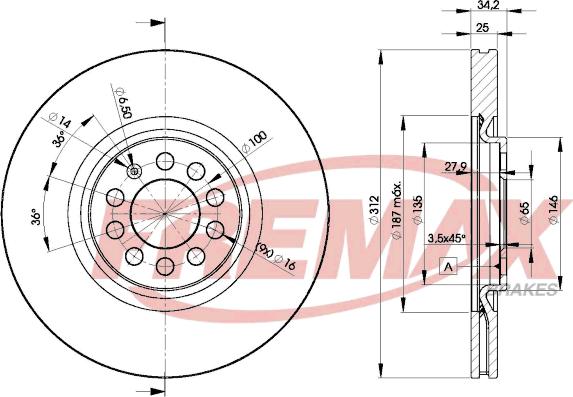 FREMAX BD-5620 - Гальмівний диск avtolavka.club