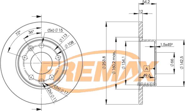 FREMAX BD-5165 - Гальмівний диск avtolavka.club