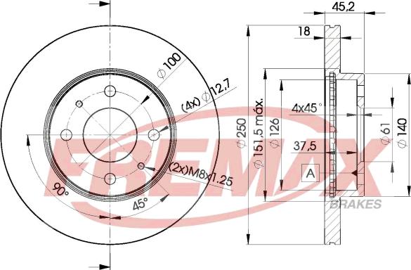 FREMAX BD-5801 - Гальмівний диск avtolavka.club