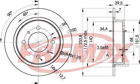 FREMAX BD-5803 - Гальмівний диск avtolavka.club