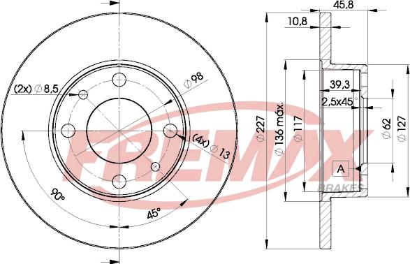 FREMAX BD-5812 - Гальмівний диск avtolavka.club