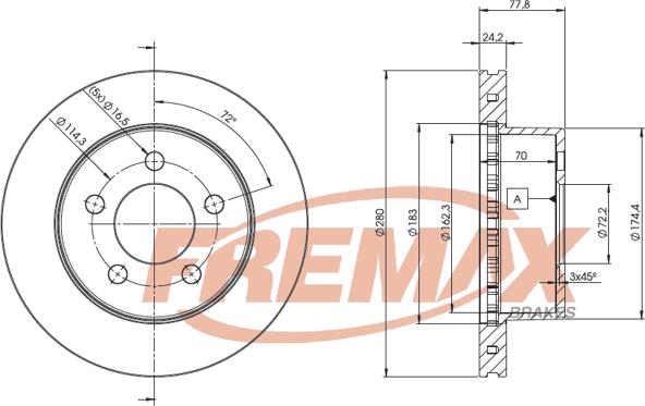 FREMAX BD-5396 - Гальмівний диск avtolavka.club