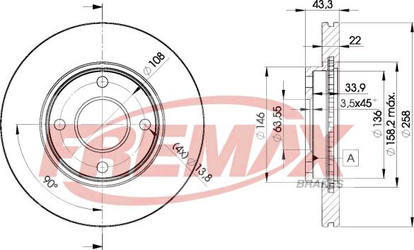 FREMAX BD-5344 - Гальмівний диск avtolavka.club