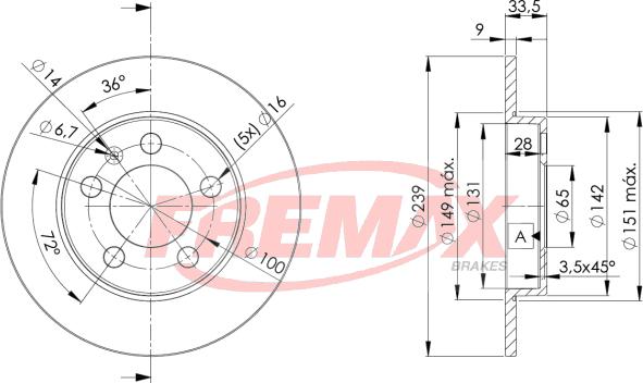 FREMAX BD-5311 - Гальмівний диск avtolavka.club