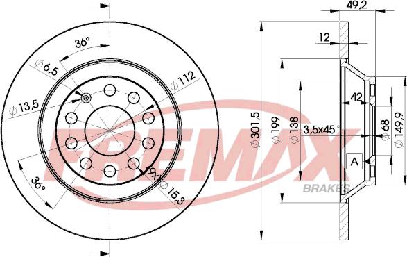 FREMAX BD-5313 - Гальмівний диск avtolavka.club