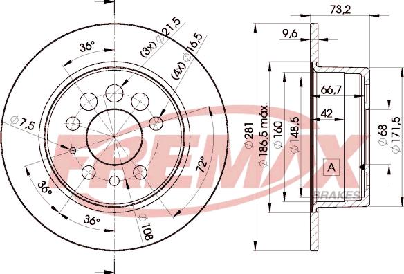 FREMAX BD-5782 - Гальмівний диск avtolavka.club