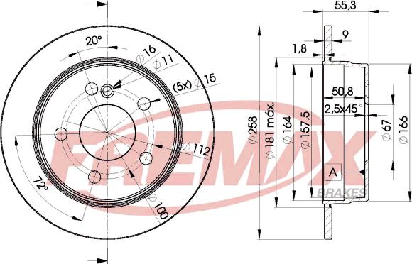 FREMAX BD-6470 - Гальмівний диск avtolavka.club