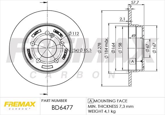 FREMAX BD-6477 - Гальмівний диск avtolavka.club