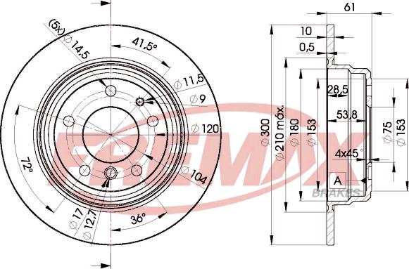 FREMAX BD-6668 - Гальмівний диск avtolavka.club