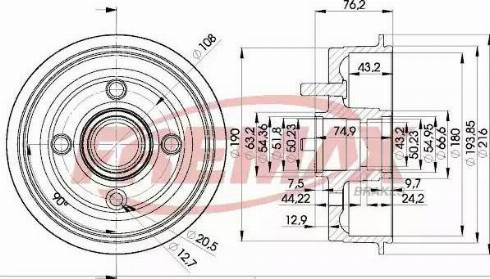 FREMAX BD-6629 - Гальмівний барабан avtolavka.club