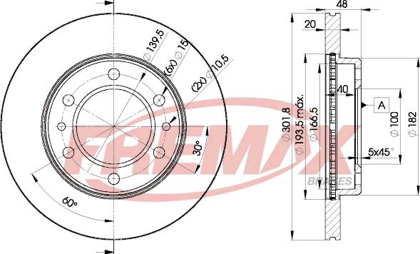 FREMAX BD-6004 - Гальмівний диск avtolavka.club