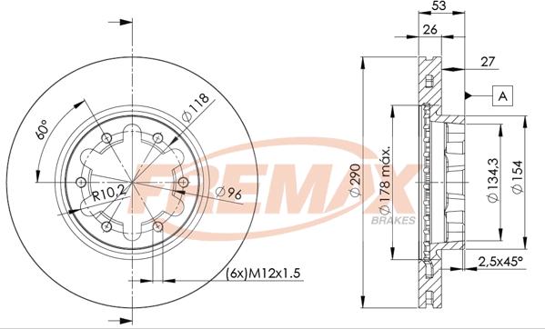 FREMAX BD-6031 - Гальмівний диск avtolavka.club