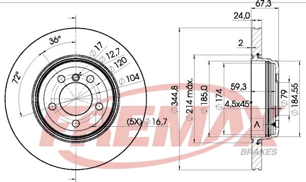 FREMAX BD-6129 - Гальмівний диск avtolavka.club