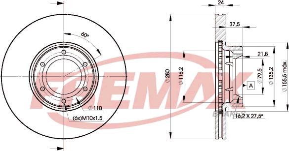 FREMAX BD-6847 - Гальмівний диск avtolavka.club