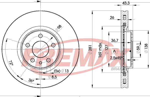 FREMAX BD-6811 - Гальмівний диск avtolavka.club