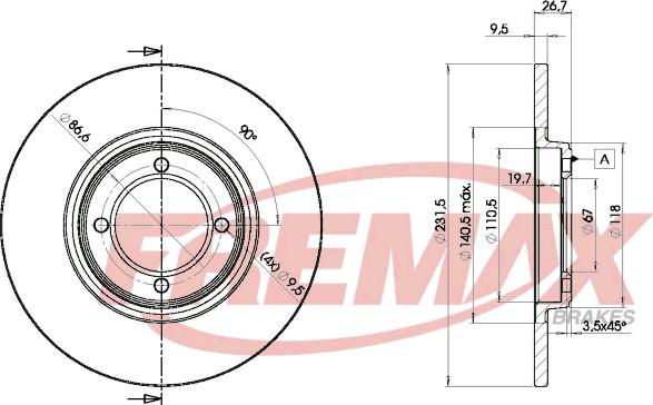 FREMAX BD-0976 - Гальмівний диск avtolavka.club