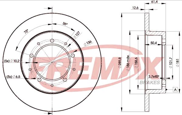 FREMAX BD-0461 - Гальмівний диск avtolavka.club