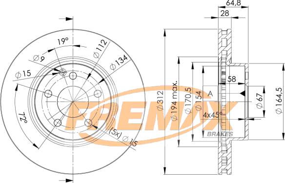 FREMAX BD-0414 - Гальмівний диск avtolavka.club