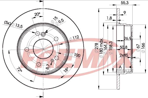 FREMAX BD-0412 - Гальмівний диск avtolavka.club