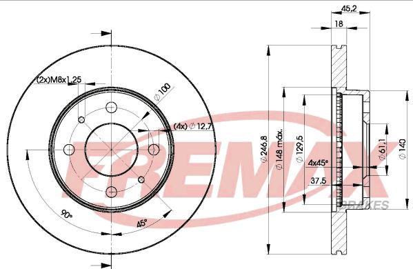 FREMAX BD-0602 - Гальмівний диск avtolavka.club