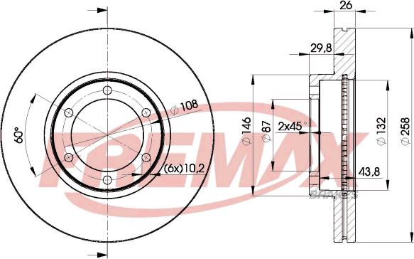 FREMAX BD-0004 - Гальмівний диск avtolavka.club