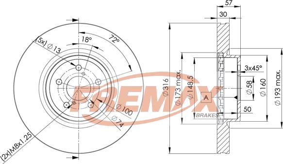 FREMAX BD-0035 - Гальмівний диск avtolavka.club