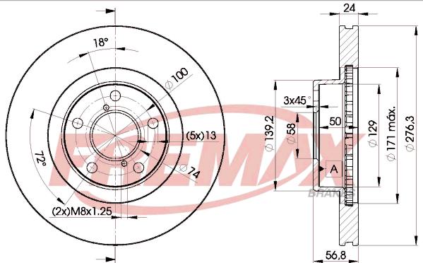 FREMAX BD-0033 - Гальмівний диск avtolavka.club