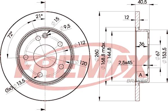 FREMAX BD-0112 - Гальмівний диск avtolavka.club