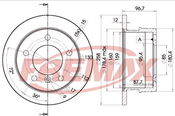 FREMAX BD-0184 - Гальмівний диск avtolavka.club