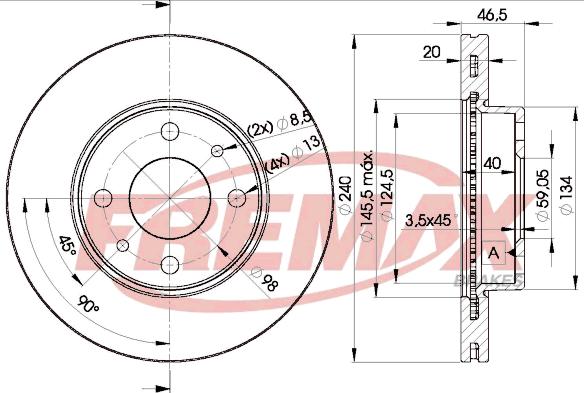 FREMAX BD-0178 - Гальмівний диск avtolavka.club