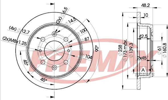 FREMAX BD-0817 - Гальмівний диск avtolavka.club