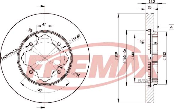 FREMAX BD-0836 - Гальмівний диск avtolavka.club